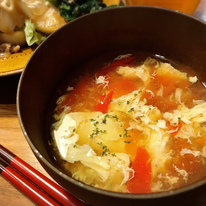 簡単 トマたまスープ レシピ 作り方 By Naokarito 楽天レシピ